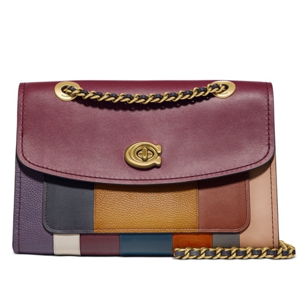 NWT COACH Patchwork Stripe Parker Shoulder Bag